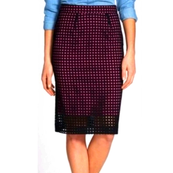 Halogen Dresses & Skirts - BRAND NEW Halogen eyelet pencil skirt 0 black pink